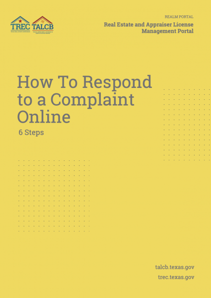 How To Respond to a TREC Complaint 
